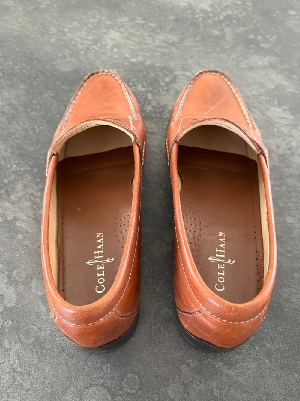 Cole Haan Brown Leather Classic Penny Loafer Slip On Flats Womens 6.5 - Picture 8 of 11